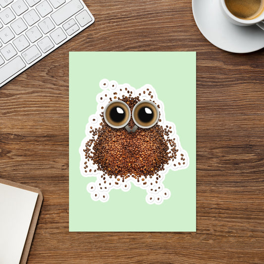 Coffee Owl Sticker sheet